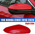 Red Right Mirror Cap Cover For Honda Civic 2016 2017 2018 2019 2020 2021 Rearview Mirror Cap Replacement (Red Right Side)