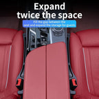for Tesla Car Seat Gap Filler for Model 3 Y 2016-2024 - EVA Anti-Slip Organizer with Storage Slots for Phone/Keys, Easy Installation Gap Blocker to Prevent Items Falling (2 Pack Black)