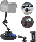 UTEBIT 6" Suction Cup Camera Mount with Ball Head Magic Arm, Metal Suction Cup Mount on Car Windshield Dash for Camera/Phone Holder, 1/4" Screw Action Camera Mount for DJI Action 5 Pro/4, Insta360 x5