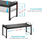 4 Pack Kitchen Cabinet Shelves Organizers, Kitchen Counter Storage Shelf Spice Rack, Expandable Length, Adjustable Height, St