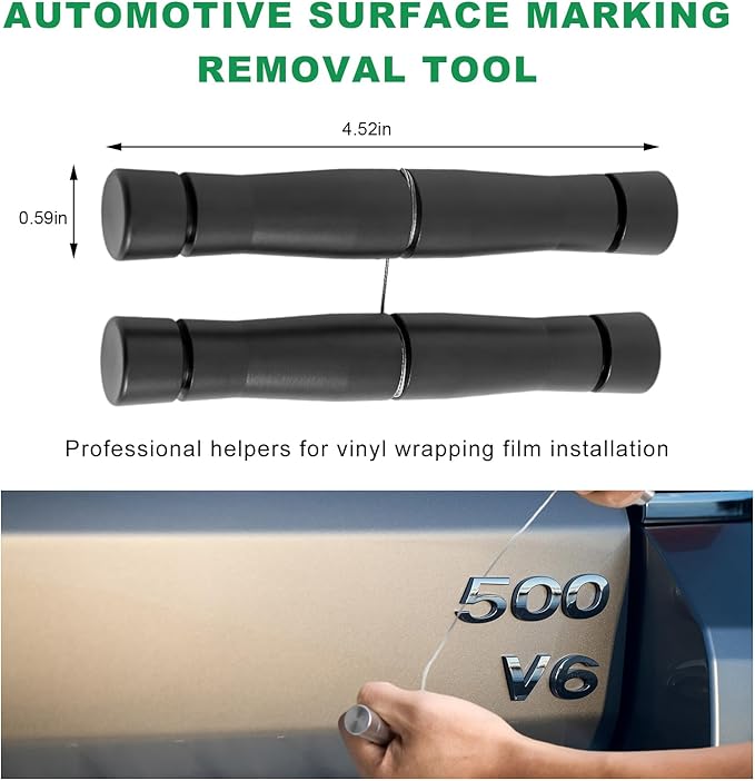Emblem Removal Tool, Aluminum Alloy Car Surface Logo Plate Line Remover Tool with Replacement PE Cables, Line Remover for Eas