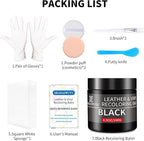 Leather Recoloring Balm,8.5oz Leather Color Restorer,Black Leather Repair kit for Furniture and Car Interior,Leather Couch Sc
