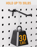 INCLY 60 Pack 4 Inch Black Pegboard Hooks, 1/4" Heavy Duty Peg Board Shelving Hooks Accessories, Peg Board Tool Hangers Only 