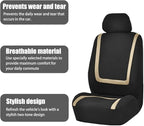 BELOMI Car Seat Covers Full Set, Breathable Premium Cloth Automotive Seat Cover, Universal Front and Rear Seat Covers, Easy t