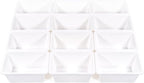 Humble Crew Toy Storage Bins for Kids, Set of 12, White, Small - Sturdy, Colorful Plastic Storage Bins for Classroom, Playroo