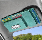 Multifunctional Car Visor Organizer (Suede leather - Blue)