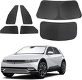TINGLU Window Shades for Hyundai Ioniq 5 2022-2025 2026 Accessorie Car Side Full Windows Rear Triangular Windshield Sun Shade Sun UV Rays & Privacy Protection for Camping,Napping,and Relaxing 6PCS