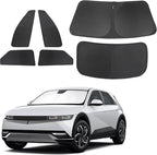 TINGLU Window Shades for Hyundai Ioniq 5 2022-2025 2026 Accessorie Car Side Full Windows Rear Triangular Windshield Sun Shade Sun UV Rays & Privacy Protection for Camping,Napping,and Relaxing 6PCS