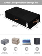 StorageWorks Underbed Storage Bins with Under Bed Storage with Lid