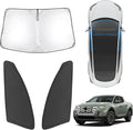 Karltys 3PCS Windshield Sun Shade for 2022-2025 Hyundai Santa Cruz, 210T Thickened Front and Side Window Sunshade Cover Custom Fit Santa Cruz, Foldable Sun Visor UV Blocker Keeps Your Car Cool