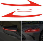 TOMALL 2 Pair Headlight Daytime Running Light Rearview Mirror Light Vinyl Films Smoke Tint Compatible with Lexus 2018-2020 Light Transmission Tint Wrap Exterior Sticker Decorations Trim (Red)