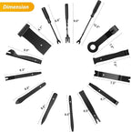GOOACC 102Pcs Trim Removal Tool, Auto Push Pin Nylon Bumper Retainer Clip Set Fastener Terminal Remover Tool Round Handle Cro