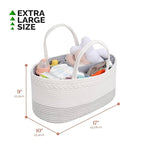 luxury little Diaper Caddy Organizer, Large Cotton Rope Nursery Baby Basket, Changing Table Organizer for Baby Diaper Storage