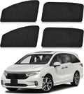 ZATOOTO Car Window Shades Custom Fit for Honda Odyssey 2020-2024 4-Pack Car Window Covers with 100% UV Protection and Total Blackout Privacy Heat Insulation for Family Travel Baby and Pet Safety