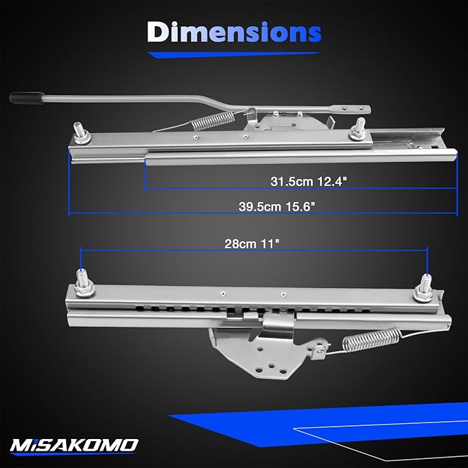 Universal Adjustable Seat Slider, Dual Locking Rails Brackets Kit Compatible with Bucket Seat