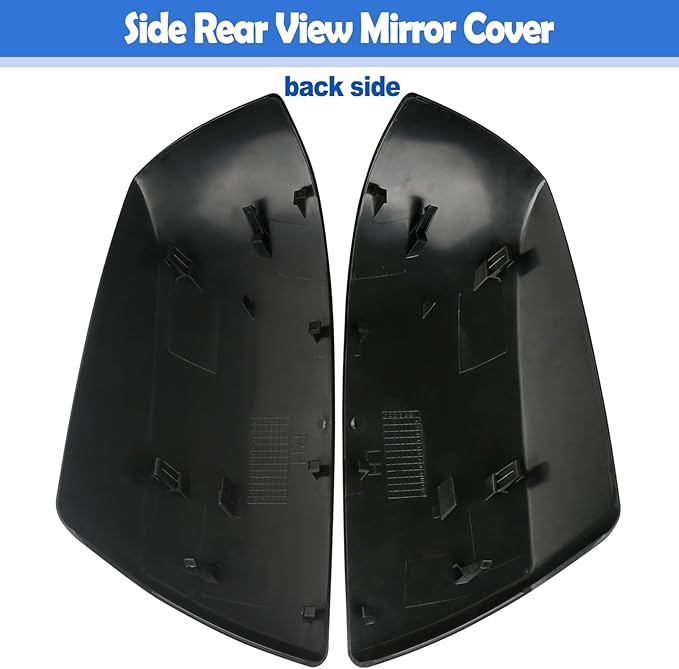 Osompar Textured Black Outer Rear View Mirror Cover Cap Front Driver Passeger Side for Toyota Tundra 2007-2021 Toyota Sequoia Replaces 87945-0C020 87915-0C040