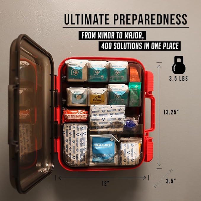 EVERLIT 400 Pcs OSHA/ANSI Compliant First Aid Kit Type III Class A Medical Kit Professional Med Kit Supplies for Contractors,