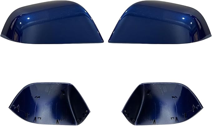 Compatible with Tesla Model 3 Side Mirror Cover Replacement 2017 2018 2019 2020 2021 2022 2023 2024, Left & Right Side Rearview Mirror Cover Cap for Model 3 Accessories(Blue) 2pcs