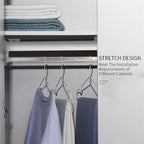 Pull Out Clothes Rail Extendable Pull Out Closet Rod - Wardrobe Pull-Out Trousers Rack, 30-60Cm Extendable Pull-Out Clothes R