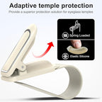 Veharvim Sunglass Holder for Car (2 Pack, One-Handed Operation, Gentle & Secure Hold, Silicone Padded, Universal Fits Sunglass and Car Visor) - Sunglasses Clip for Car Visor (Beige, 2 Pack)