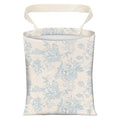 Cute Car Trash Can, Hanging Canvas Car Back Seat Organizer and Storage Bag, Funny Car Trash Bag For Travelling, Outdoor Cute Blue Flowers