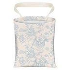 Cute Car Trash Can, Hanging Canvas Car Back Seat Organizer and Storage Bag, Funny Car Trash Bag For Travelling, Outdoor Cute Blue Flowers