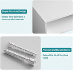 DUMOS 31 Inch Stackable White Shoe Rack, 2-Tier Wooden Storage Benches Organizer, Freestanding Entryway Bench for 6-9 Pairs S