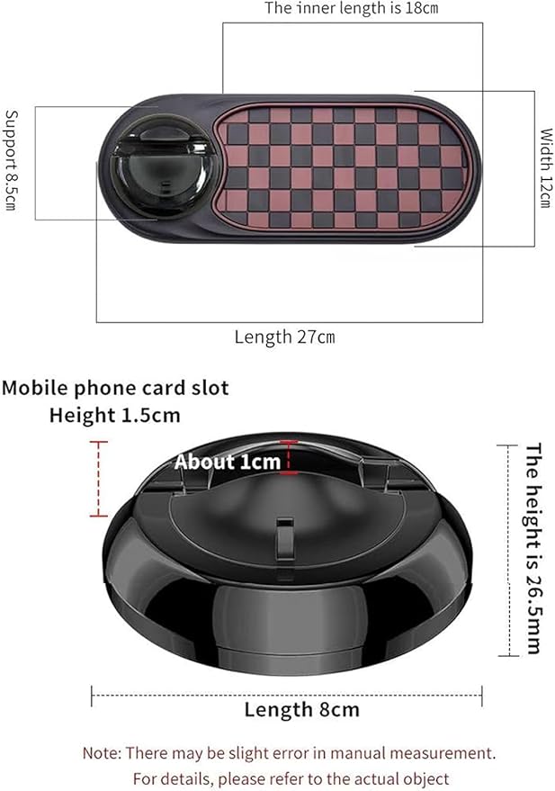 2026 New Multifunctional Car Dashboard Mobile Phone Holder Anti Slip Phone Mat for Car Rotatable Car Dashboard Accessories wi