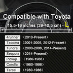 West Llama Customized Auto Car Steering Wheel Cover for Toyota Tacoma,4Runner,Tundra,Sequoia,15.5-16 inch(Diamond Quilted-Bla