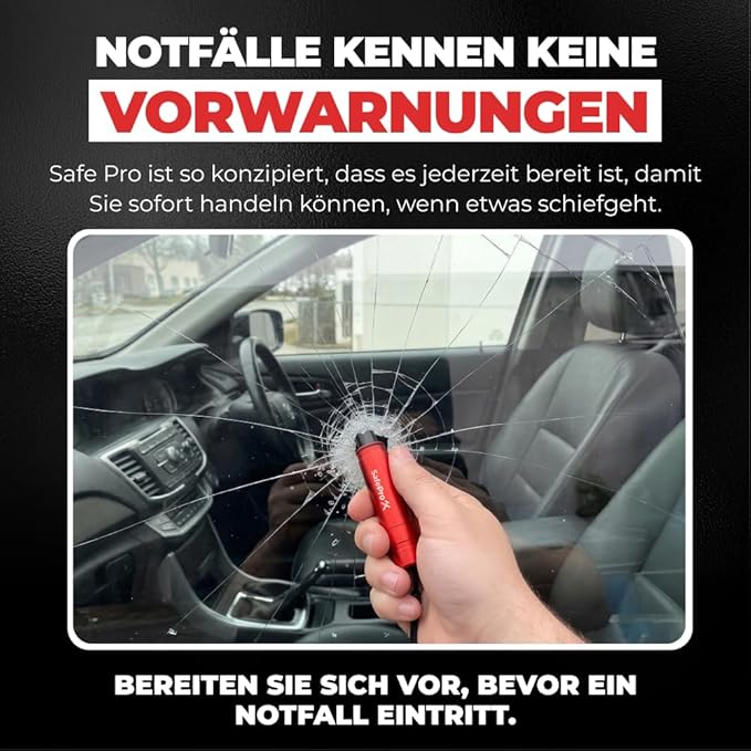 SafeProX 2 in 1 Emergency Escape Tool, Life Saving Car Window Breaker & Seatbelt Cutter - Car Window Hammer for Quick Acciden