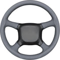 MEWANT Hand Stitch Steering Wheel Cover for Chevy Silverado 1500 2500 3500 1999-2002 Tahoe Suburban 1998-2002 Astro Blazer S10 Kodiak C/K Grey Faux Leather Custom-Fit Anti-Slip Interior Wrap