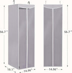 STORAGE MANIAC 2-Pack Hanging Garment Bag Zipper Cover with Sealed Clear Window, Long Garment Cover for Closet Storage Wardro