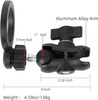 Magnetic Phone Holder Base for RAM Mounts, 1" (25mm) Ball Mount with Short Aluminum Alloy B Size Double Socket Arm, Compatible with Magsafe iPhone 17/16/15/14/13/12 Series