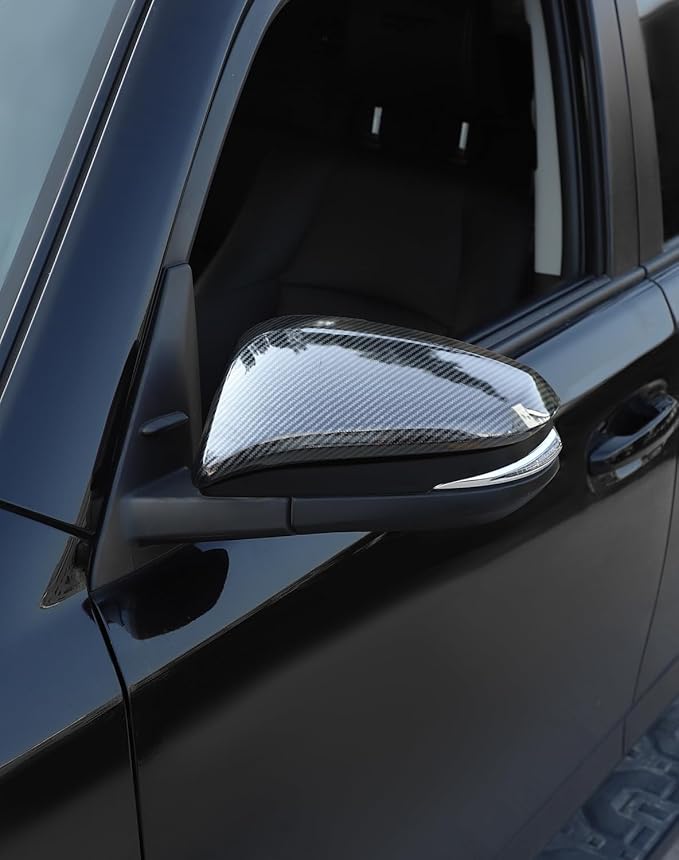 Voodonala for Toyota 4Runner 2017-2023 Side Rearview Mirror Cover Compatible with Toyota 4Runner 2017-2023 (Black Carbon Fiber)