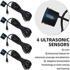 LCD Parking Sensor Kit - Displays Data on Original Screen, Easy Rear Installation, Compatible with All Camera Formats (AHD, C