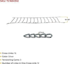 Mytee Products 2 Pair Cam Tensioner Twisted Link Snow Tire Chains Compatible w/ 16.5" Rim Diameter & 12" Wide Car Pickup Low-