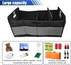 Car Trunk Organizer, Large Capacity Oxford Cloth Car Storage Box, Collapsible Multi-Compartment Organization Container,