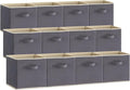 Lifewit Storage Cubes, Foldable Decorative Fabric Storage Baskets for Organizing Home Organizers with Handles for Shelves, Cl