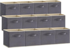 Lifewit Storage Cubes, Foldable Decorative Fabric Storage Baskets for Organizing Home Organizers with Handles for Shelves, Cl