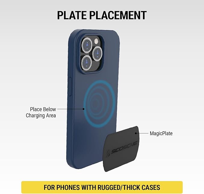 Scosche MPLT54T-2PKBP0 MagicMount Replacement Plate Kit for Magnetic Car Phone Mount Holder, Metal Plates w/Extra Strength Hold for Smartphone, Tablet, Magnet Cell Phone Stand & Phone Case, Pack of 2