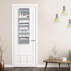 Univivi Door Hanging Organizer Nursery Closet Cabinet Baby Storage with 4 Large Pockets and 3 Small PVC Pockets for Cosmetics