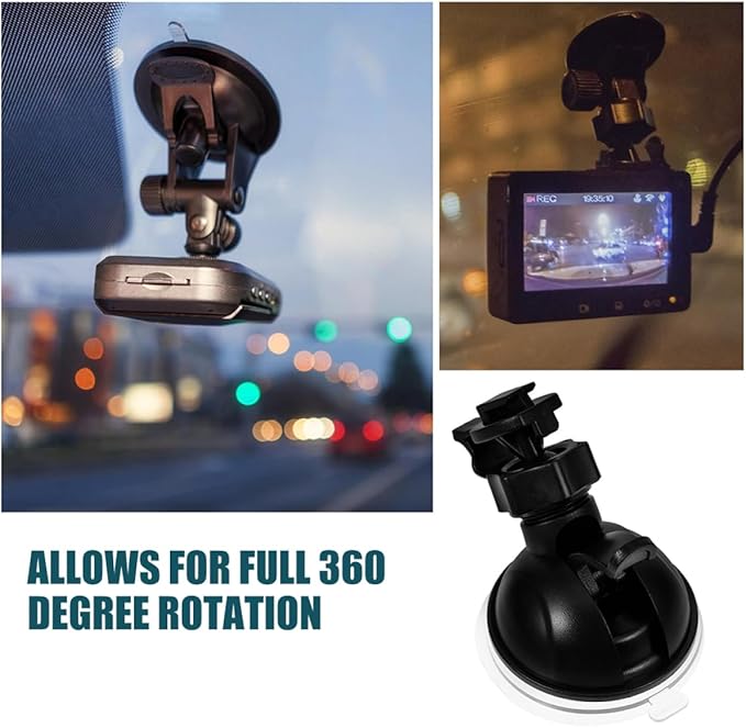 2pcs Cup Dash Cam Mount Holder Easy to Install Stable Support for Windshield Dashboard Use Single Screw Design for Effortless Attachment and Detachment