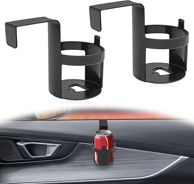 2 PCS Black Cup Holder,Waterproof and Durable,Portable Multifunction,Fit Most Size Mugs,Cup Holders that Fit Most Cars,Car Storage Cup Accessories,Vehicle Seat Cup