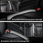 2Pack Leather Car Seat Gap Filler – Anti-Drop Console Organizer, Scratch-Resistant Waterproof Easy to Clean, Fits 90% Vehicles Without Blocking Seat Movement