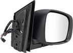 TRQ Passenger Side Mirror Assembly Power Heated Memory Power Folding Chrome Turn Signal Blind Spot Compatible with 2013-2016 Dodge Grand Caravan 2013-2016 Chrysler Town and Country