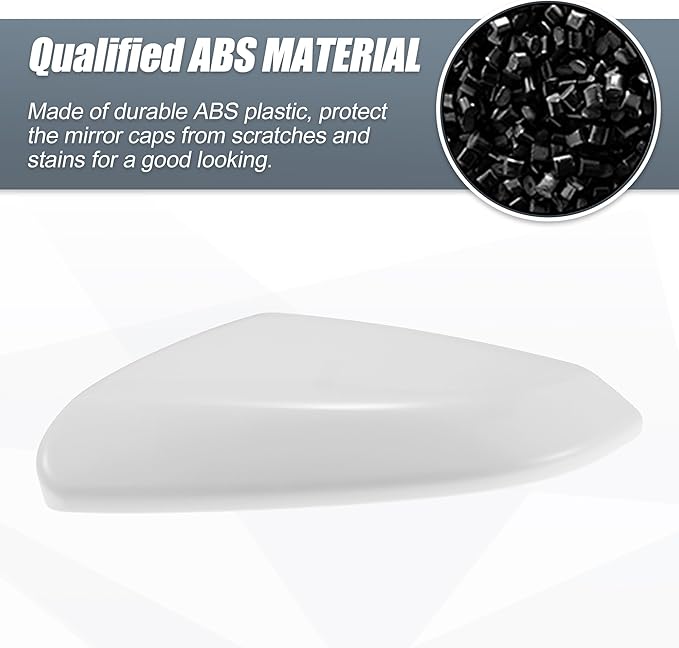 X AUTOHAUX Car Rear View Left Driver Side Mirror Cover Cap Replacement White for Honda CIVIC 2016-2021 Mirror Guard Covers Exterior Decoration Trims