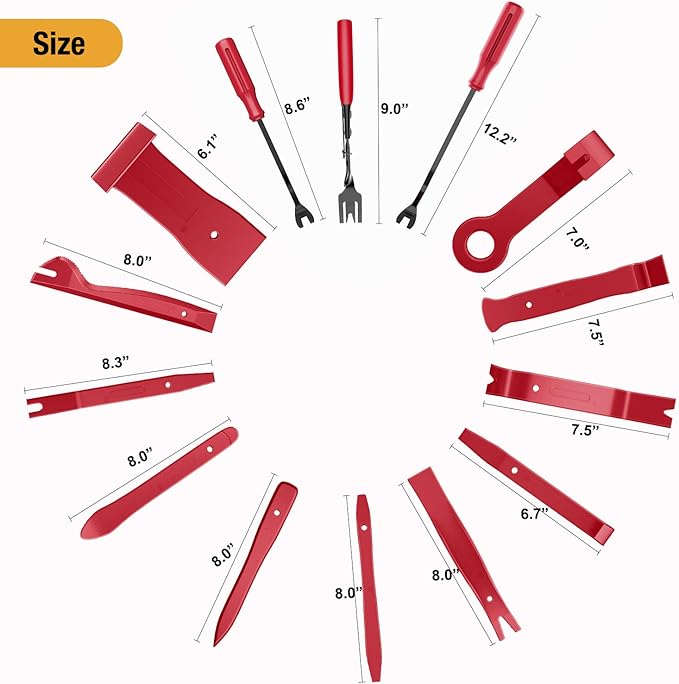 GOOACC 238Pcs Trim Removal Tool, Auto Push Pin Bumper Retainer Clip Set Fastener Terminal Remover Tool Adhesive Cable Clips P