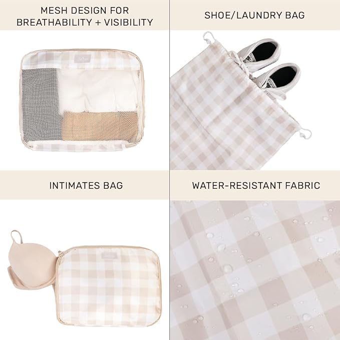 Jadyn Packing Cubes for Travel, 6-Piece Large Packing Cube Organizer Set for Suitcase, Duffel Bag, Luggage, Multiple Sizes Tr