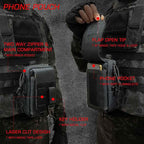 Molle Seat Back Organizer with 5 Pouches, Tactical Seat Covers, Molle Tactical Vehicle Organizers Panel Car Seat Covers Protector for Truck