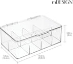 mDesign Plastic First Aid Kit Storage Box with Clear Top Lid for Bathroom, Kitchen, Cabinet, Closet, Drawer - Organizes Medic